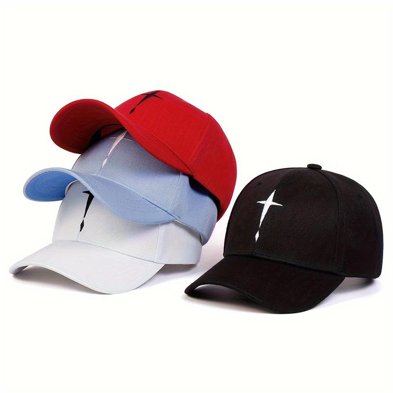 Unisex Personality Cross Embroidery Baseball Caps Spring and Autumn Outdoor Adjustable Casual Hats Sunscreen Hat Sports Cap