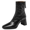 2025 Square Toe Retro Ankle Boots for Women Fashion Patent Leather Women Shoes Botas Mujer Designer Luxury Women Riding Boots