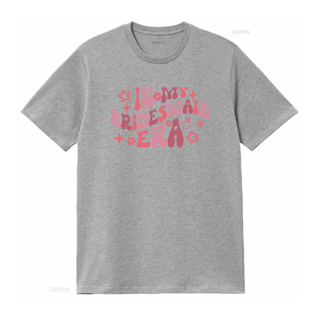 In My Bridesmaid Era T Shirt Maid Of Honor Bachelorette Bridal Party Wedding Matching  vintage Washed graphic fashion Soft