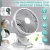 4/6 Inches Mini USB Clip Desktop Table Fan Portable Clamp 3 Speeds Desk Fan Rotatable Ventilator Strong Wind 5V