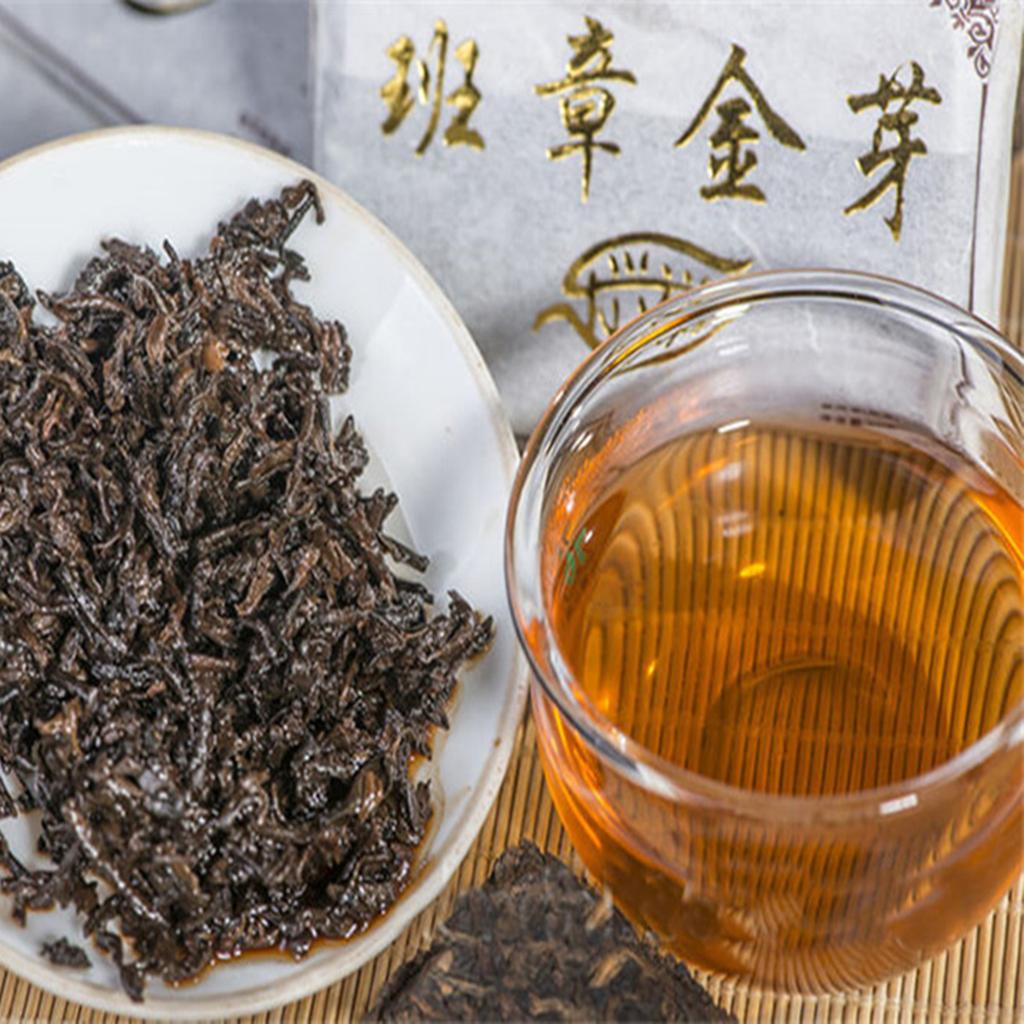 English Title: 50g Ripe Pu'er Tea LaoBanzhang Golden Bud Old Pu'er Health Care