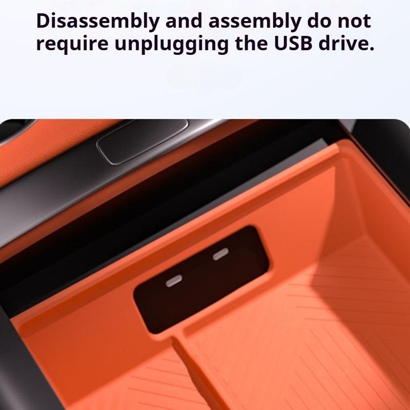 For Li Lixiang L6 L7 L8 L9 Car Armrest Storage Box Center Console Storage Box Automotive Silicone Storage Interior Accessories