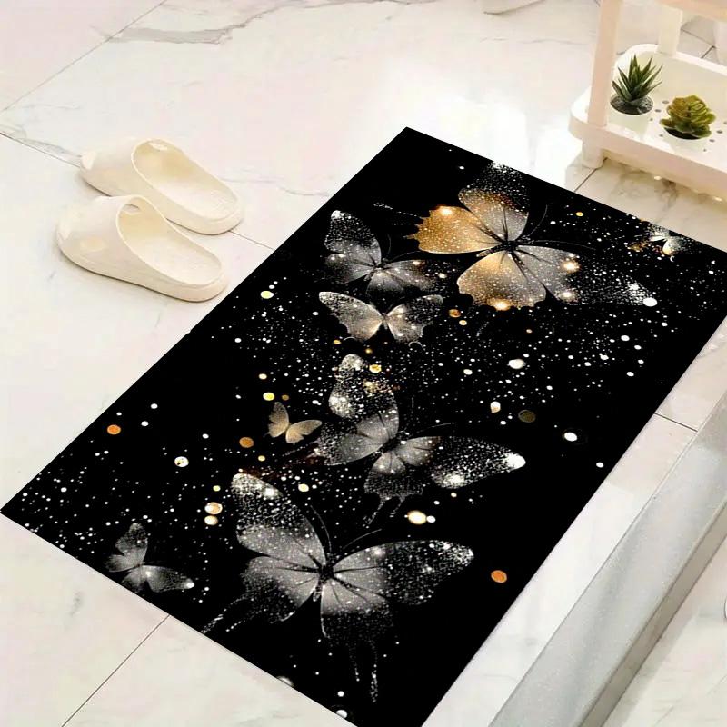 Butterflies Carpet Rug for Living Room Bedroom Home Sofa Decoration,Kids play Non-slip Floor Mat