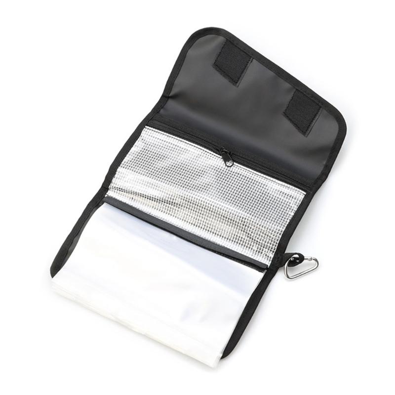 Torba na sprzęt wędkarski Portfel do przechowywania przynęt wędkarskich Karabińczyk Wodoodporna torba na przynęty Torba na sprzęt z karabińczykiem Etui na miękkie przynęty