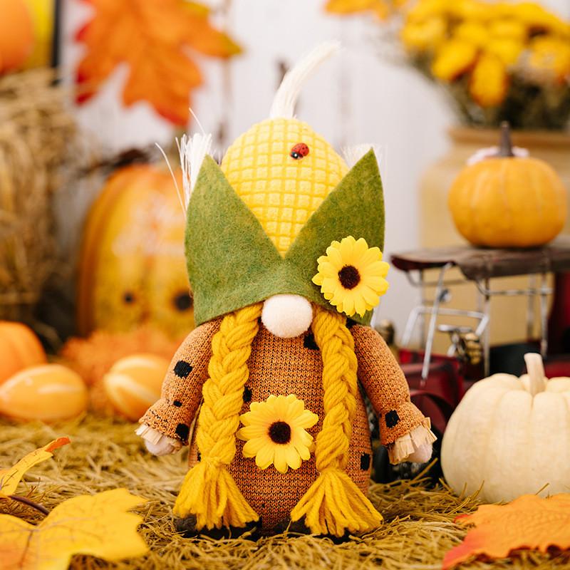 

Delightful Head Corn Gnome Plush Figure For Thanksgiving Harvest And Decor Fall Female