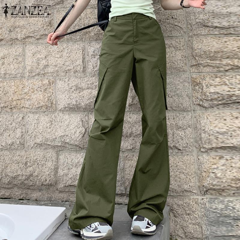 

ZANZEA Женские свободные повседневные длинные брюки