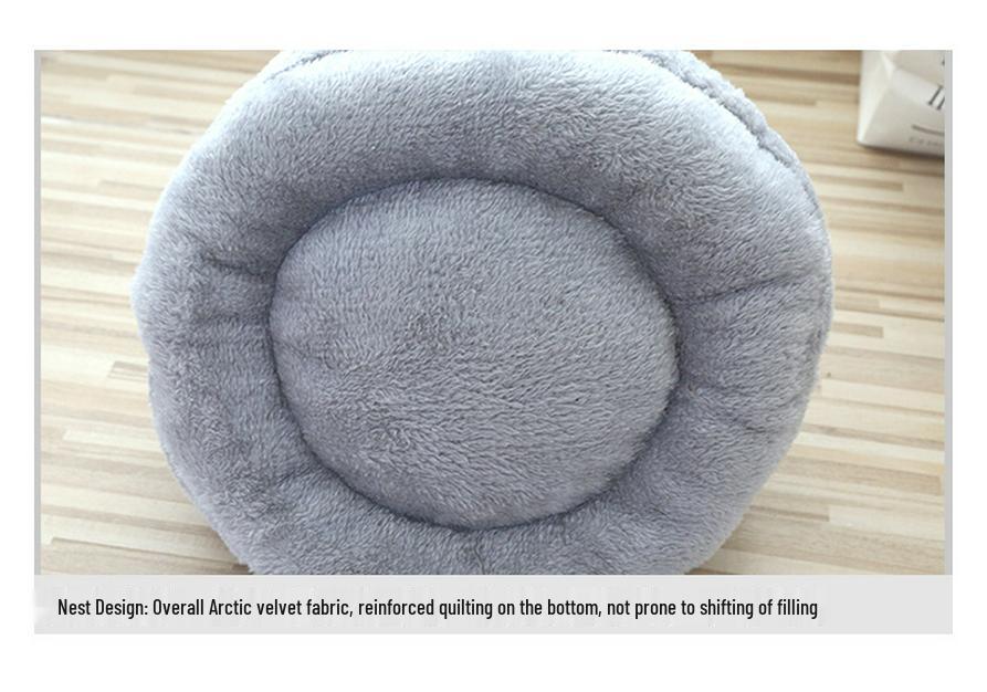 Four Seasons Semi-Enclosed Pet Bed: 3D Warm Cat and Small Dog Bed Slipper Mat