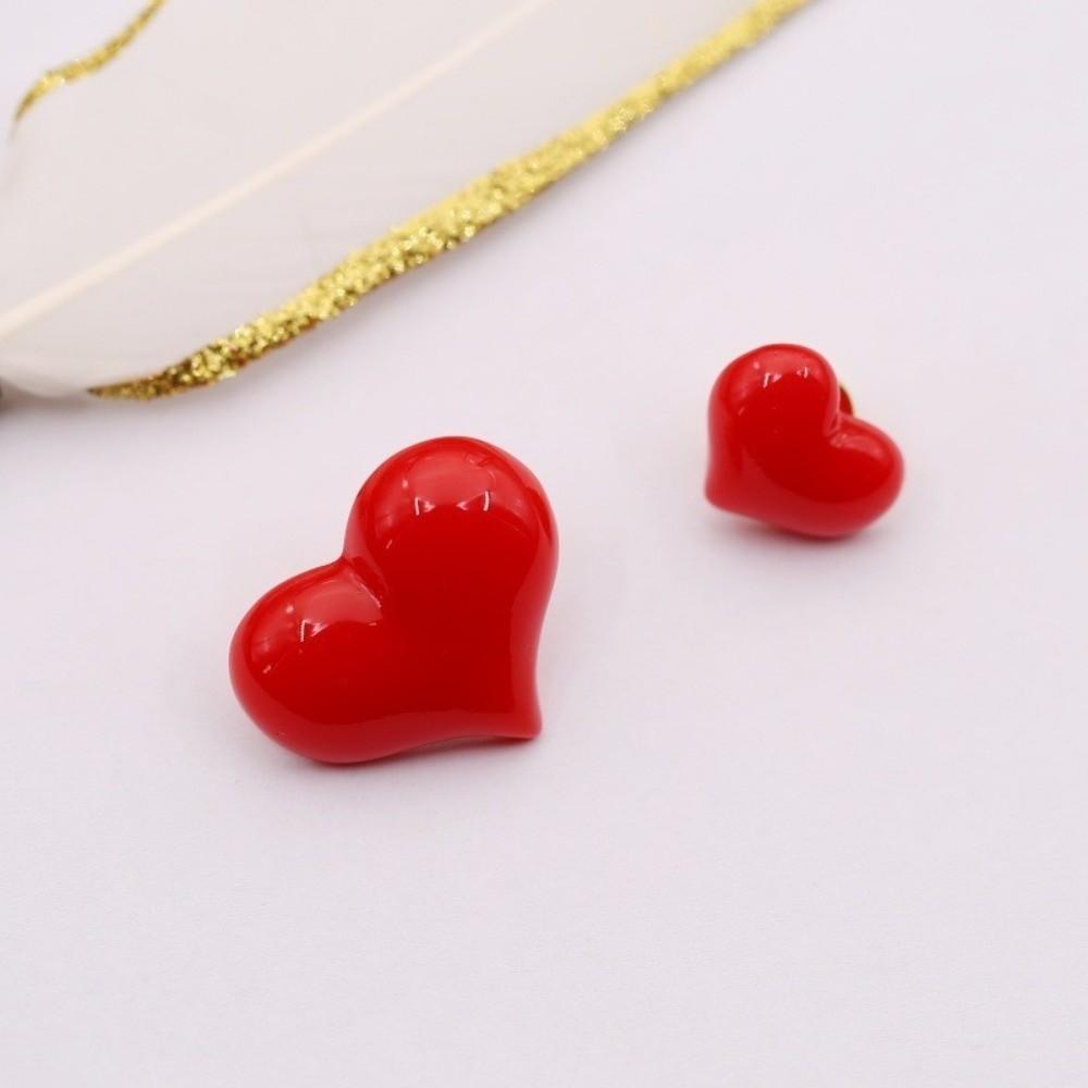 Mini Heart Brooch Sweet Red Heart Badge Pin Lover Gift Love Lapel Pin Hat Accessories