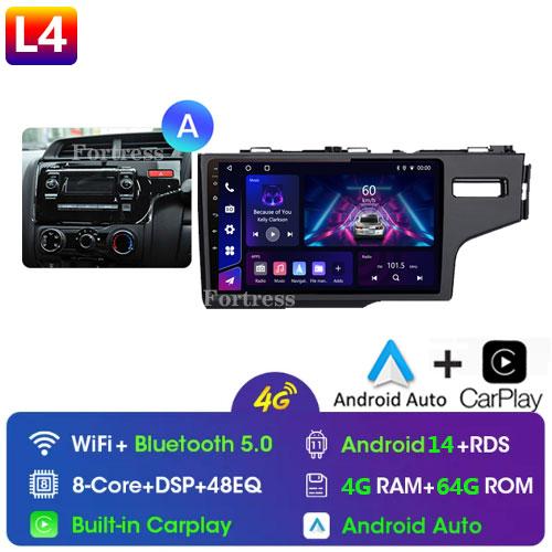 Touch screen For Honda Jazz 3 2015 - 2020 Fit 3 GP GK 2013 - 2020 Car Radio Multimedia Player GPS Navigation 4G Carplay 2Din DTS