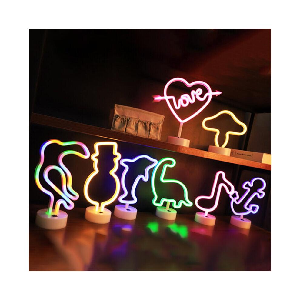 (Love sign light) Upgrade Neon Night Light Rabbit Vibrato Anchor Bigmouth Bird Creative Night Light Spot