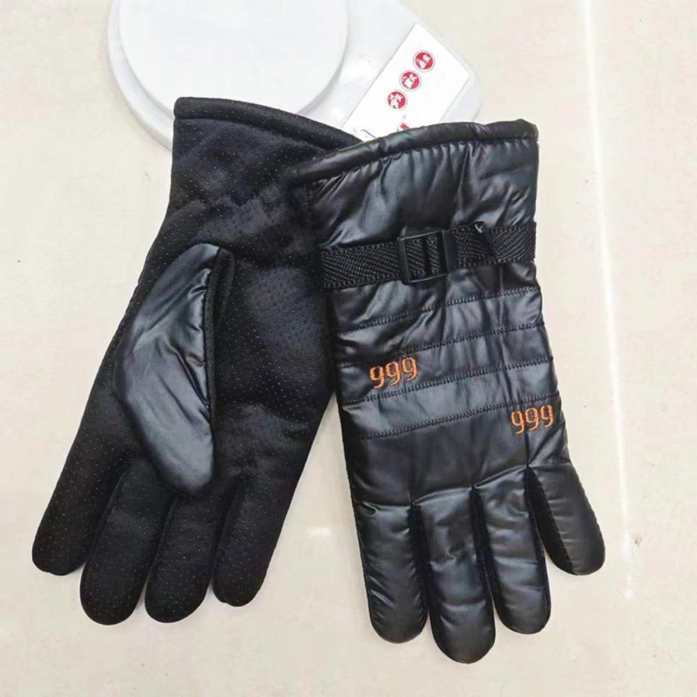 Men's thermal gloves outdoor skiing motorcycle electric vehicle riding gloves cycling fleece thicker
