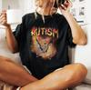 Autistic Funny Skeleton Meme Fire Graphic Unisex T-shirt, S-4XL
