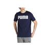 Puma Run 3 Ultrafrom Essentials Tee Letter Print Crew Neck Short Sleeve T-Shirt Men tops Blue 847223-05