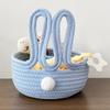 Cartoon Design Bunny Storage Basket Cotton Rope Organizer Basket  Desktop Organizer