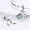 Charms Silver Plated Christmas Pendants Fit Bracelet DIY Santa Claus Elk Dangle Charms Jewelry