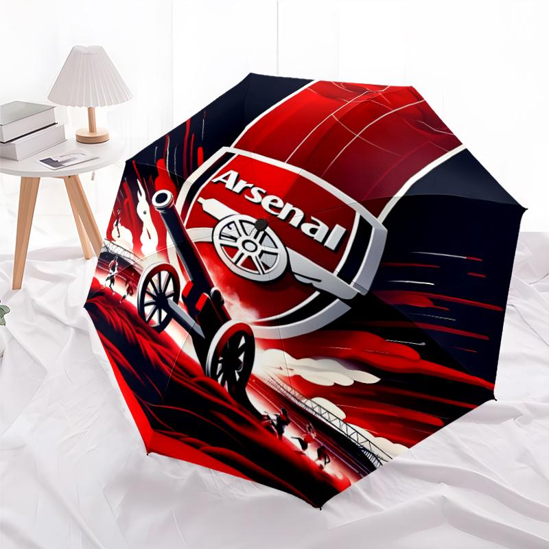 1pc A-Arsenal11 Umbrella, Sun Protection, And UV Shielding. It Has Eight Sturdy Ribs for Outdoor Use And Perfect As a Holiday Gift