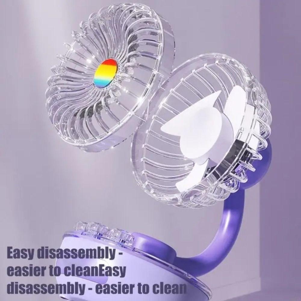 Compact Design Rechargeable Mini Table Fan Portable Personal Cooling Fan Desktop Placement