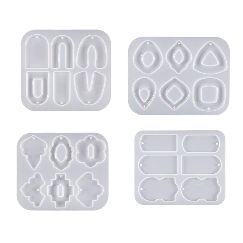 Versatile Epoxy Resin Mold for Necklace Key Chain Pendants Trendy Round and Geometric Shaped Accessories Making Moulds