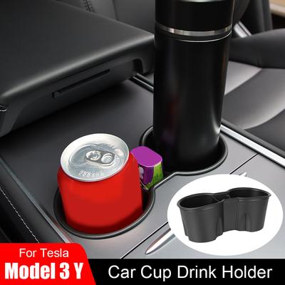 Suporte para carro, copo para bebidas, celular, suporte para café, lixeira, mini bandeja, kit de estojo de armazenamento interno, acessórios para automóveis para Tesla Model 3 Y