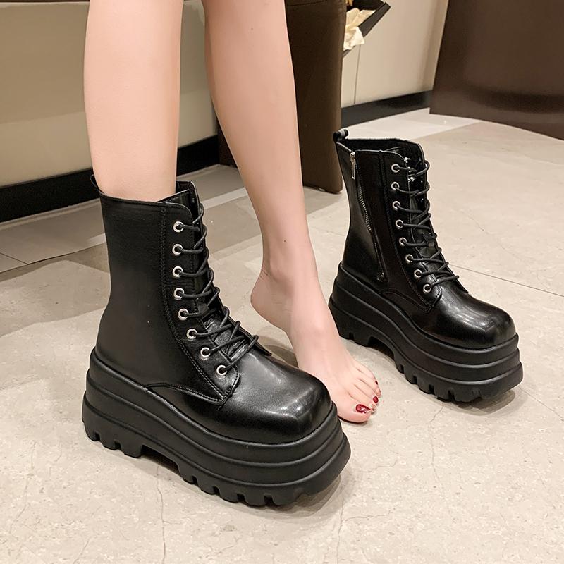 2025 Women's Fashion Boots Winter New Elegant Fashionable Casual Short Boots Side Zipper Round Toe Thick Sole Heightening