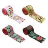 Cloth Sparkling Candy Vine Woven Ribbon Christmas Decorating DIY Crafts Christmas Wire Edge Ribbon