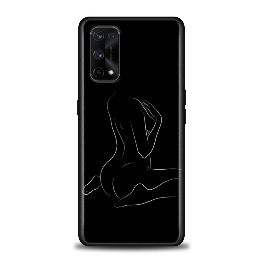 Minimalist Line Art Sexy Lover Kiss Case For Realme C21Y C21 C25 C20 C15 C12 C11 C1 GT Master Neo Neo2 5G Fundas Capa Soft Cases