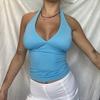 Kobiety Halter Camisole Damski podkoszulek z dekoltem w kształcie litery V Seksowne czołgi Obcisły gorset bez pleców Femme Topy