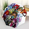 Monster High, Characters Automatic Opening and Closing, 8 Rib Structure Portable Umbrella, Suitable for Men and Women In All Seasons  Perfec