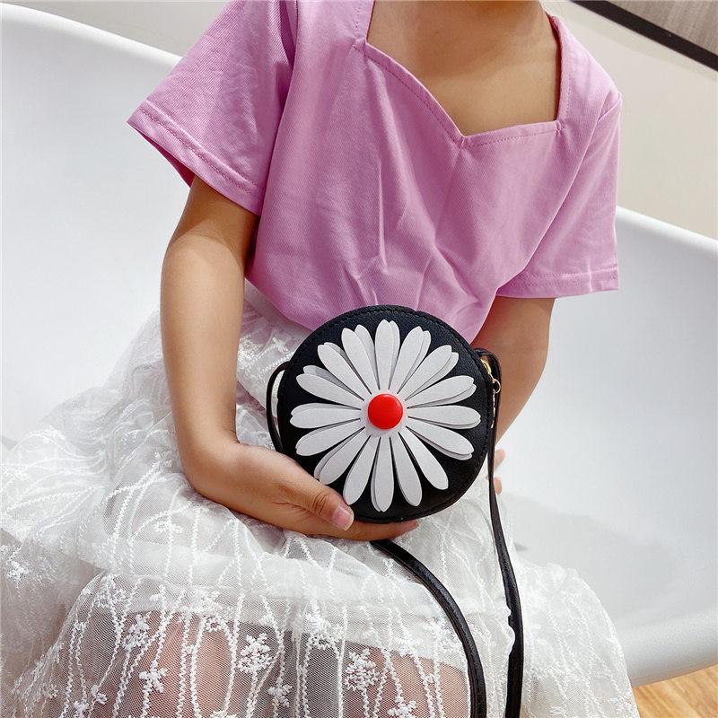 Daisy Little Shoulder Bag Round Zipper Design For Childrens Bag Crossbody