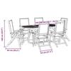 VidaXL Ensemble à manger de jardin 7pcs bois d'acacia solide textilène, ensemble à manger d'extérieur, meuble de salle à 3279301