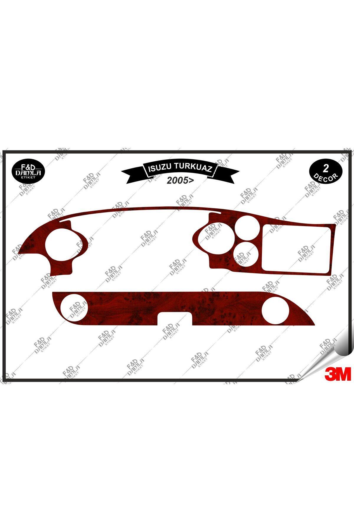 

Isuzu Turkuaz 2005 Torpido Konsol Trim Göğüs Maun Kaplama Set 2 Parça Maun