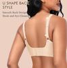 Seamless Plus Size Wire-Free Vest Bra with Hook & Eye Closure