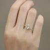 Gold Plated Natural Moonstone Cats Eyes Ring for Women Fashion Luxury Geometric Design Rings Open Adjustable Ring Trendy Jewelry