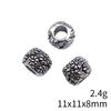 Bead Pendant Accesories Macroporous Big Hole Beads Loose Spacer Accessories Parts Metal Beads Accessories For Women