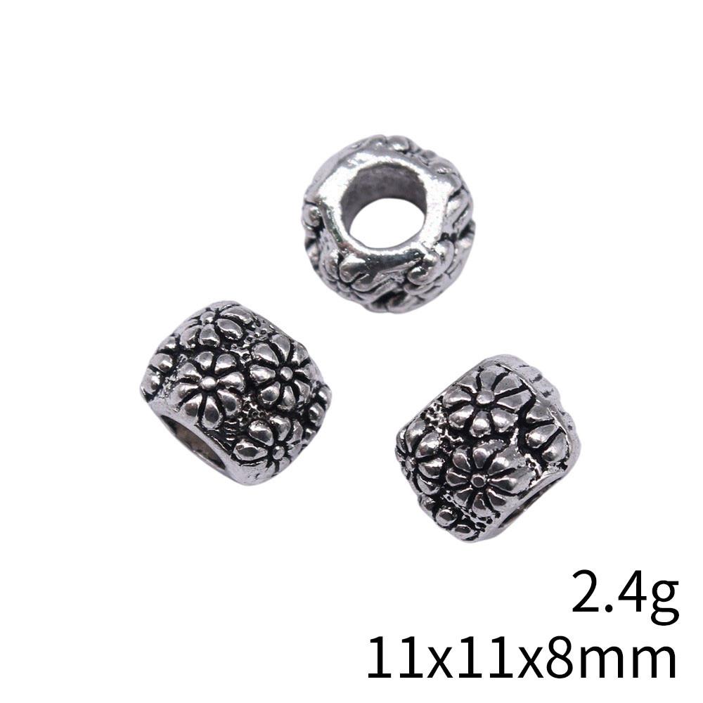 Bead Pendant Accesories Macroporous Big Hole Beads Loose Spacer Accessories Parts Metal Beads Accessories For Women