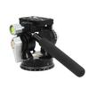 Fluid Tripod Head with Quick Release Plate and Handle Aluminum Alloy Panoramic Fluid Drag Pan Head for DSLR Cameras