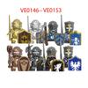 Medieval Castle Soldier Action Figures Building Block Empire Templars Lancer Warrior Militia Helmet Shield Sword Bow Toy Gifts