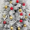 36-Piece Christmas Tree Ornament Set - 6cm Glitter & Painted Irregular Shape Balls