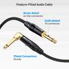 Cable Matters Guitar Cable Guitar Shield Set of 2 Monaural Plug Musical Instrument Cable TS Straight To L Type Plug 0.9m 6.35mm