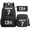 Primary And Secondary School Students Schoolbag Three-Piece Football Player Star Peripheral Printing Children'S Backpack