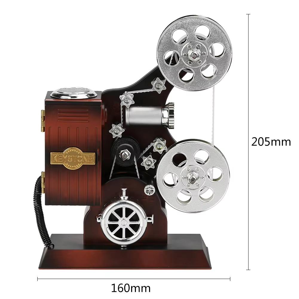 Movie Projector Mechanical Music Box Birthday Presents Antique Musical Box Holiday Supplies Retro for Girlfriend Valentine Gifts