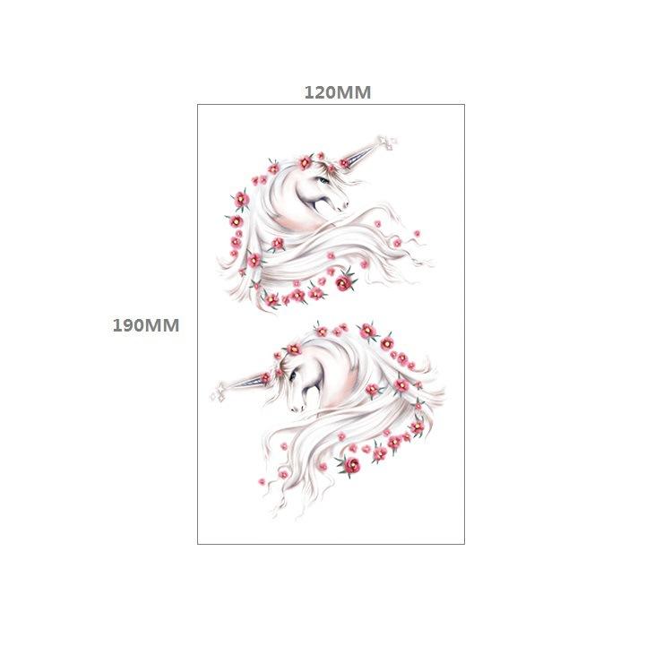 Adesivo de tatuagem de caveira, significado eterno, alerta de relógio, rosa vermelha, capa de peito de pistola, adesivo de transferência de água