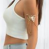 Elegant Butterfly Arm Bracelet Adjustable Open Arm Cuff Bangle Tassels Armband