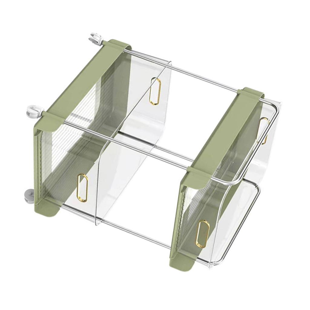 Rollwagen 2 Etagen Großes Fassungsvermögen Mobiler Servierwagen Buch Lebensmittel Aufbewahrung Organizer für Zuhause Küche