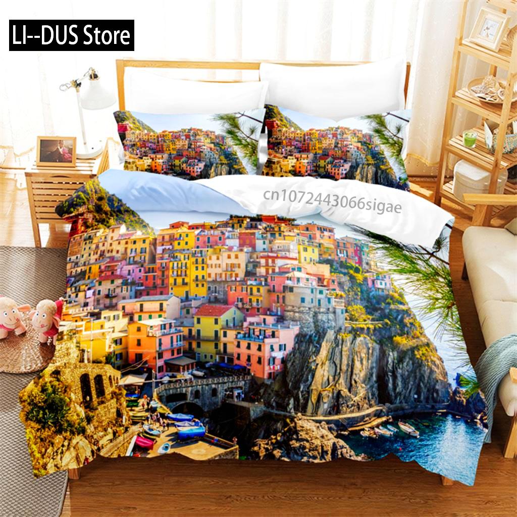 City Night Scene Bedding Set Duvet Cover Sets 3d Bedding Digital Printing Queen Size Bedding Set Fashion Design