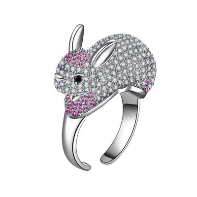Bague personnalisée en forme de lapin avec une sensation avancée