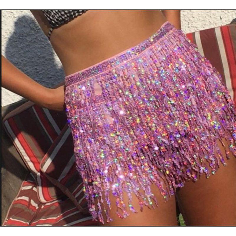 

Модный стиль, клубное выступление, юбка с пайетками и бахромой, женская одежда, сексуальное платье для танцев с тряской бедрами, можно носить как топ-трубу 801 Pink All yards