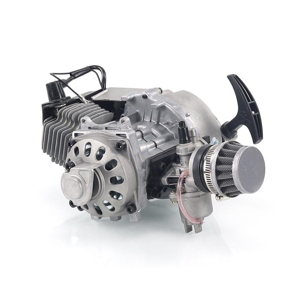 2-Stroke Gasoline Engine 49CC Mini Motorcycle Engine Pull Start Engine for Mini Roadster Dirt Bike Miniature Motorcycle