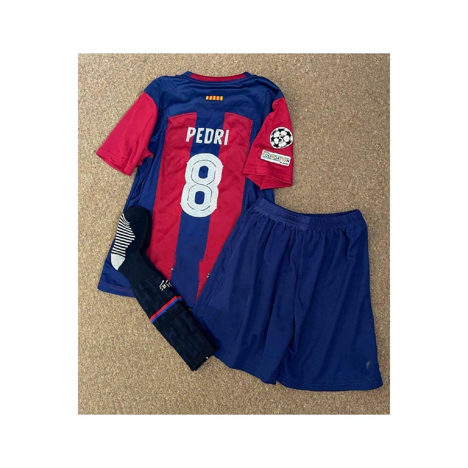 

Комплект из 3 детских футболок Pedri нового сезона 2023/24 (бар) 0-3 AY бордовый