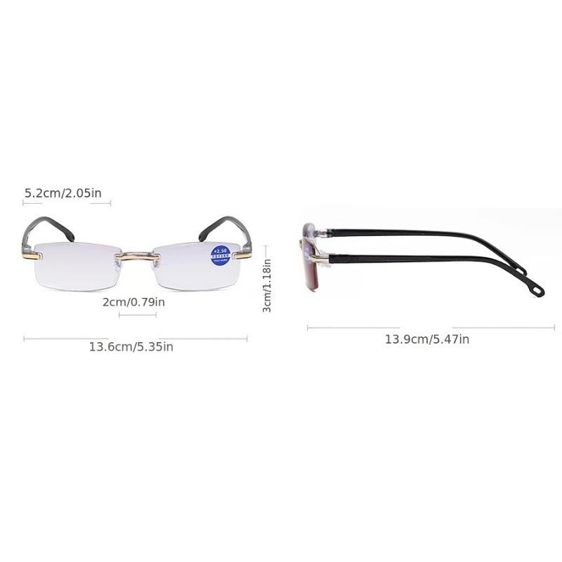 5-piece Set of Unisex Polymer Reading Glasses Lightweight Rectangular Frame